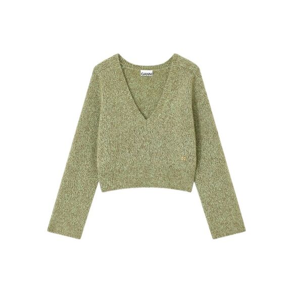 Ganni Green Knitwear - Jumpers Women